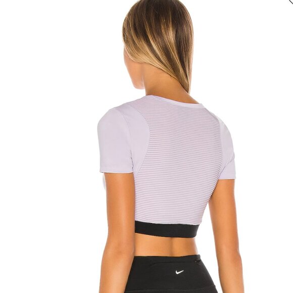 Nike Pro Aeroadapt Short Sleeve Crop Top in Lavender Purple M $50 - Picture 2 of 6